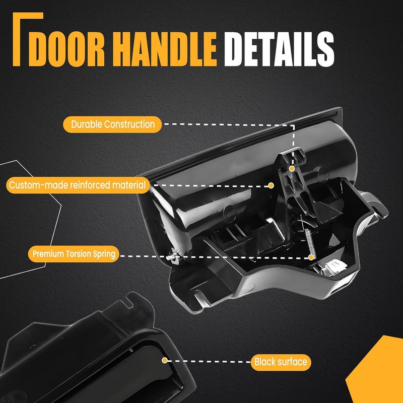 GSPSCN Center Console Latch Black | for 2014-2020 GMC Yukon Sierra 1500 2500 3500 Chevy Silverado Suburban Tahoe Armrest Lid Lock | Center Console Lock Handle OEM# 22792217, 22861304 - Image 5